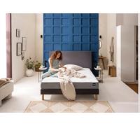 Ensemble matelas + sommier tisse gris fume 90 x 190 cm - Bultex ensemble universal