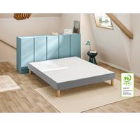 Ensemble matelas + sommier trame gris clair 140 x 190 cm - Bultex ensemble efficient