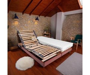 Ensemble Matelas Sommiers Électriques, 2x90x200 cm, Mousse, Ferme, Relaxation TALCA, Fabrication Française
