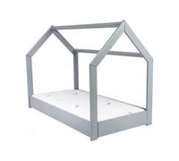 My Velinda – Ensemble matelas STANDARD + lit mezzanine 160x80 cm Gris