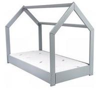 My Velinda – Ensemble matelas STANDARD + lit mezzanine 160x80 cm Gris