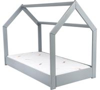 Ensemble matelas STANDARD + lit mezzanine 160x80cm gris