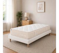 Ensemble matelas Sublime, sommier blanc