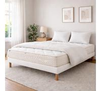Ensemble matelas Sublime, sommier blanc