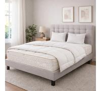 Ensemble matelas Sublime, sommier gris, oreiller et couette