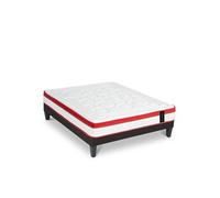 Ensemble Matelas SUPREME Mémoire et sommier tissu - 24 cm d'épaisseur - Accueil ferme, soutien ferme