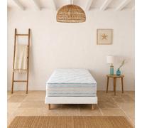 Ensemble matelas Thermotec, sommier blanc