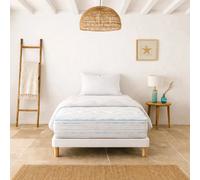 Ensemble matelas Thermotec, sommier blanc, oreiller et couette