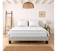 Ensemble matelas Thermotec, sommier gris, oreiller et couette