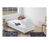 Ensemble matelas TOP 90x190 cm + sommier tapissier + couette + 1 oreiller 60x60 cm - 14 cm