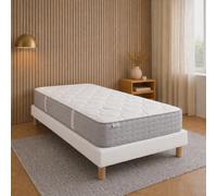 Ensemble matelas Zen, sommier blanc