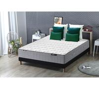 Ensemble matelas ZOE 26 cm 638 ressorts ensachés + sommier tapissier + pieds 140x190 BOBOCHIC 140x190