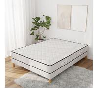 Ensemble MEDICALTEX Sommier + Matelas 140x200 cm | Hauteur 20cm | Mousse Polyuréthane | 4 Pieds | Confort mi-ferme