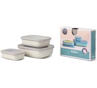 Ensemble Mepal Cirqula rectangulaire, 3 pièces (500 ml + 1000 ml + 2000 ml) - couleur blanc nordique, référence 106270032500