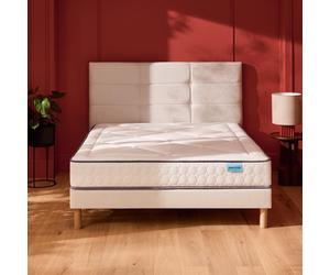 Ensemble Merinos Full Bed - 651 Ressorts ensachés + Sommier Confort Ferme 160x200 - Double Sommier