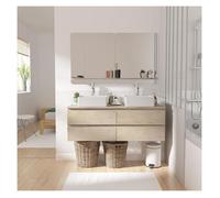 Ensemble meuble double vasque SORRENTO 120cm + robinet + miroir