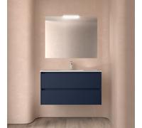 Ensemble meuble et vasque NOJA II 1000 2 tiroirs Blue satin P450 - SALGAR 106091