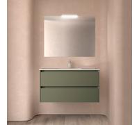 Ensemble meuble et vasque NOJA II 1000 2 tiroirs Green satin P450 - SALGAR 106092