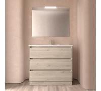 Ensemble meuble et vasque NOJA II 1000 3 tiroirs Chêne Naturel P450 - SALGAR 106229