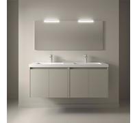 Ensemble meuble et vasque NOJA II 1400 4 portes Gris satiné L1400 P450 - SALGAR 118464