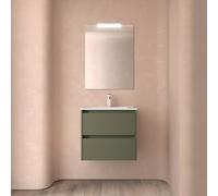 Ensemble meuble et vasque NOJA II 700 2 tiroirs Green satin P450 - SALGAR 106065
