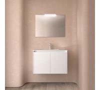 Ensemble meuble et vasque NOJA II 800 2 portes Blanc Brillant P450 - SALGAR 105041