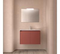 Ensemble meuble et vasque NOJA II 800 2 portes Red satin P450 - SALGAR 105046