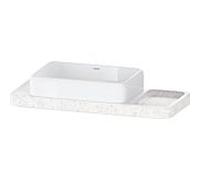 Duravit Duravit Set console lavabo Qatego 100x41x90 cm, avec console, marbre structuré poli Quantité:1