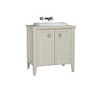 Ensemble meuble-lavabo intégré VitrA Valarte 62170 77,5 x 52 x 87,5 cm, 2 portes, structure ivoire mat/vasque blanche brillante