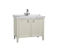 Ensemble meuble-lavabo VitrA Valarte 62158 99,5 x 53 x 88 cm, 2 portes, structure ivoire mat/vasque blanche brillante