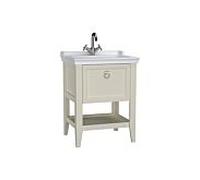 Ensemble meuble-lavabo VitrA Valarte 62179 64,5 x 53 x 88 cm, 1 tiroir à extension complète, structure ivoire mat/vasque blanche brillante
