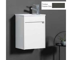 Ensemble meuble lave-mains et vasque Fresne Gris - ARMOBANY MI4013F
