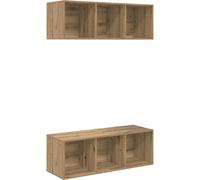 Ensemble meuble TV 2 pcs Chêne artisanal 37 x 37 x 107 cm