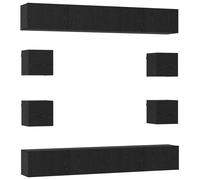 Ensemble meuble TV 8 pcs 100 x 30 x 30 cm Chêne noir
