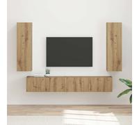 Ensemble meuble TV avec étagère 3 pc Bois d'ingénierie Meuble élégant vidaXL vid