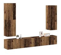 vidaXL Ensemble de meuble TV mural 4 pcs vieux bois bois d'ingénierie