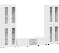 Ensemble meuble TV avec tiroir FLORIN 3 pcs Blanc brillant