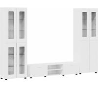 Ensemble meuble TV avec tiroir FLORIN 3 pcs Blanc brillant