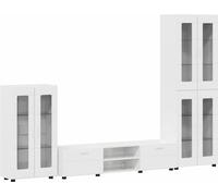 Ensemble meuble TV avec tiroir FLORIN 3 pcs Blanc brillant