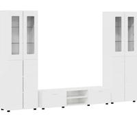 Ensemble meuble TV avec tiroir FLORIN 3 pcs Blanc brillant