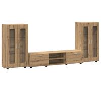 Ensemble meuble TV avec tiroir FLORIN 3 pcs Chêne artisanal