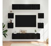 vidaXL Ensemble de Meubles TV 8 pcs Centres de Divertissement Armoires Multimédia Meubles de Salle de Séjour Intérieur Chêne Sonoma Bois d'Ingénierie Marron G