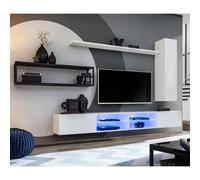 Ensemble Meuble TV Design Switch IV 300cm Blanc & Noir