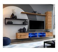 Ensemble Meuble TV Design Switch IV 300cm Naturel & Noir