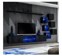 Ensemble Meuble TV Design Switch XXI 260cm Noir