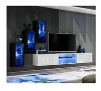 Ensemble Meuble TV Switch XXII 210cm Noir & Blanc