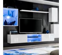 Ensemble Meuble TV Design Switch XXIII 250cm Blanc