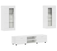 Ensemble meuble TV FLORIN 3 pcs Blanc Bois d'ingénierie
