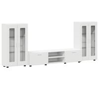 Ensemble meuble TV FLORIN 3 pcs Blanc Bois d'ingénierie