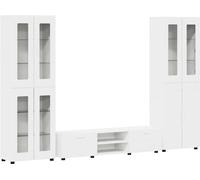 Ensemble meuble TV FLORIN 3 pcs Blanc Bois d'ingénierie